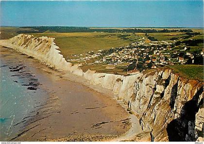 76 - Berneval sur Mer - La Plage et les Falaises - Vue aérienne - CPM - Voir Scans Recto-Verso