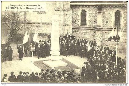 BETHENY - Inauguration du Monument