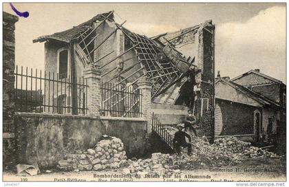 PETIT BETHENY (51) guerre 1914-1918 maison en ruine rue Paul Bert