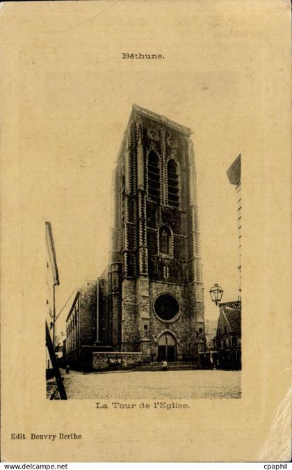 Bethune - La Tour de l'Eglise - CPA