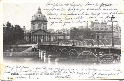 CPA Paris l'Institut et le Pont des Arts