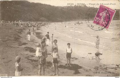 CPA Binic plage de port