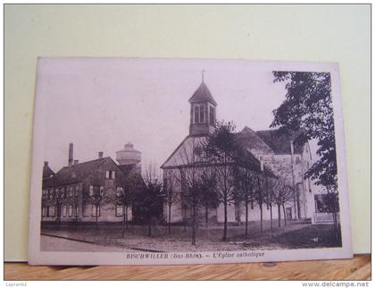 BISCHWILLER (BAS RHIN) L´EGLISE CATHOLIQUE.