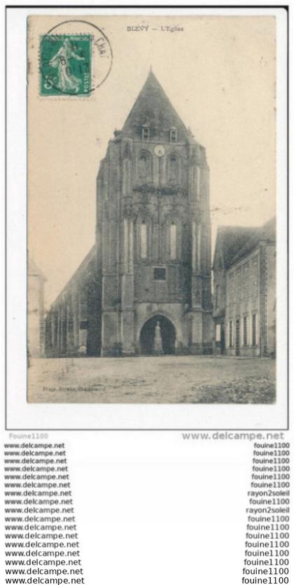 carte de  BLEVY  ( recto verso )