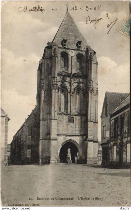 CPA Environs de CHATEAUNEUF - L'église de BLéVY (33400)