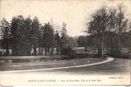 CPA Boissy Saint Leger Parc de Gros Bois l'Ile et le Pont Max