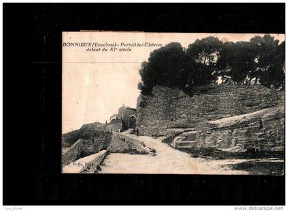 84 BONNIEUX Portail des Chevres, XIème, Remparts, Ruines, ed Roffe, 1921