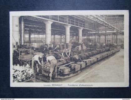 Cpa Boulogne Billancourt (92) usines Renault - fonderie d'aluminium