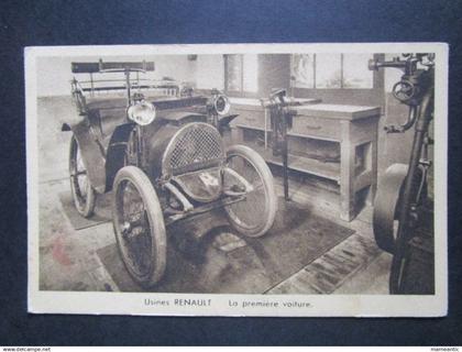 Cpa Boulogne Billancourt (92) usines Renault - la première voiture