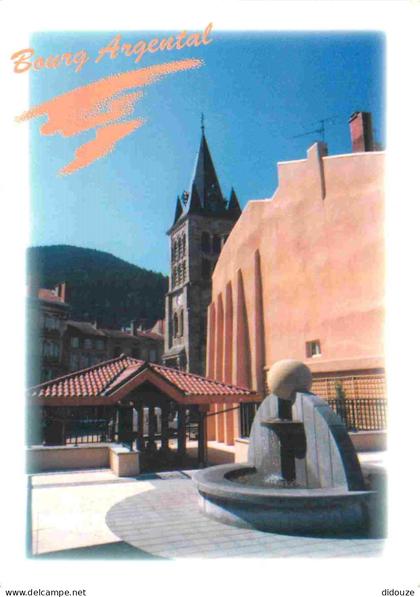 Carte Postale - 42 - Bourg Argental - La Fontaine - La Halle - L'Église - CPM - Carte Neuve - Voir Scans Recto-Verso - P