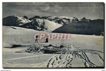 CPA Dauphine environs du Bourg d'Oisans l'Alpe d'Heuez et le chaine de la Meije