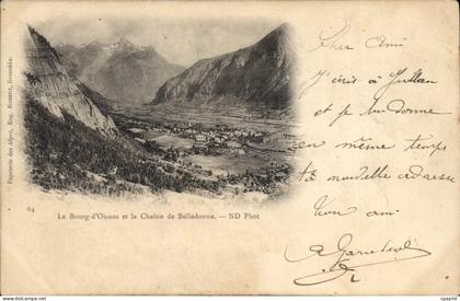CPA Le Bourg d'Oisans et la chaine de Belledonne