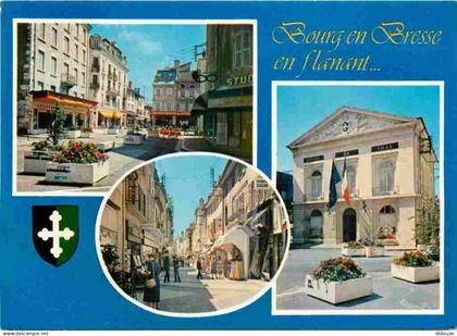 01 - Bourg en Bresse - Multivues - Blasons - CPM - Voir Scans Recto-Verso