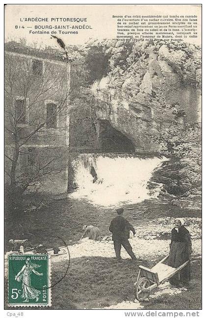 Ardèche- Bourg-Saint-Andéol -Fontaine de Tournes.