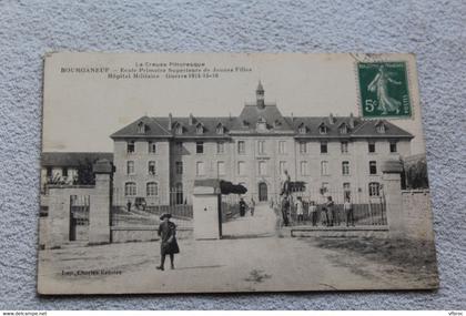 Cpa 1912, Bourganeuf, école primaire supérieure de jeunes filles, Creuse