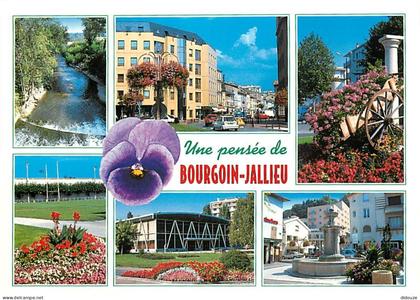 38 - Bourgoin Jallieu - Multivues - Fleurs - Automobiles - Carte Neuve - CPM - Voir Scans Recto-Verso