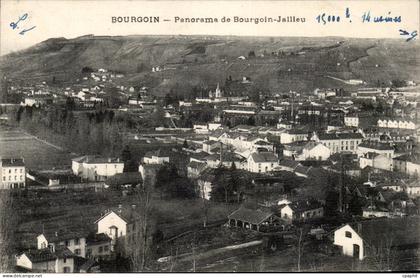 Bourgoin CPA Panorama de Bourgion Jailleu