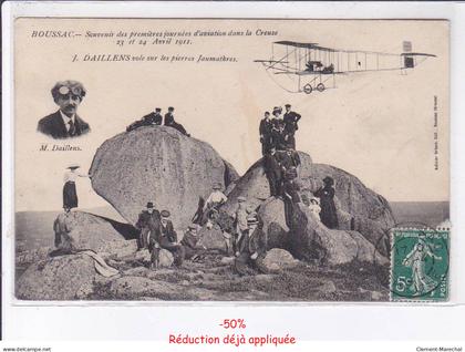 BOUSSAC: souvenir des premières journées d'aviation dans la creuse 1911, J. Daillens - Très bon état