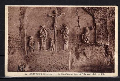 CPA 24 - Brantome (dordogne) - Le Crucifiement, bas-relief du XVIe siècle