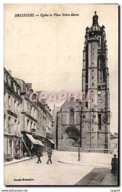 CPA Bressuire Eglise et Place Notre Dame