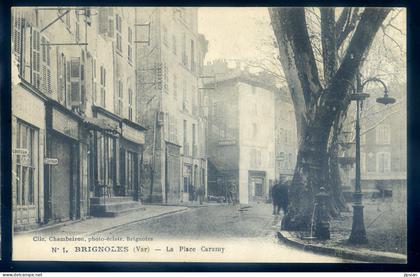 cpa du 83 Brignoles -- la place Caramy    JU25-81