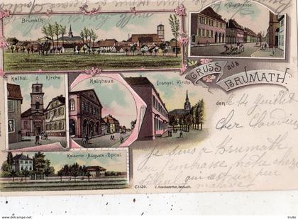 GRUSS AUS BRUMATH (CARTE PRECURSEUR )