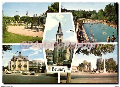 CPSM Brunoy divers aspects de la ville