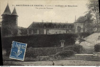CPA Bruyeres Le Chatel Chateau De Bruyeres Vue Prise Des Terrasses Vue prise des terrasses