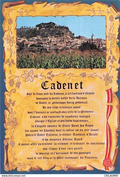 84 CADENET VUE GENERALE DE CADENET