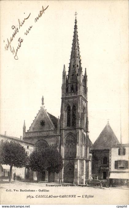 Cadillac sur Garonne CPA L'eglise