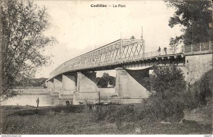Cadillac sur Garonne CPA Le pont (bridge)