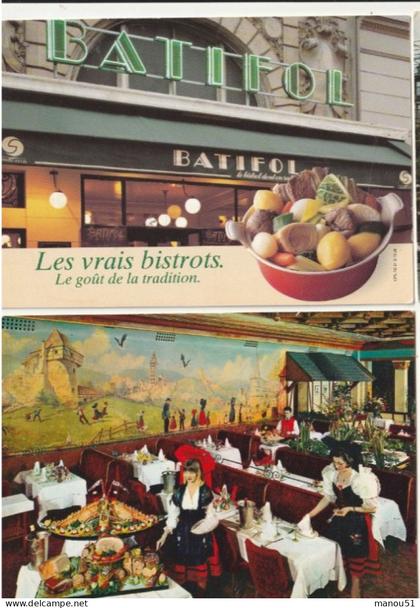 PARIS : 2 CP Restaurants : " Chez Hansi " - " Batifol "