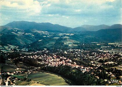Carte Postale - 64 - Cambo les Bains - Vue Générale aérienne et la Nive - Flamme Postale de Cambo les Bains - CPM - Voir