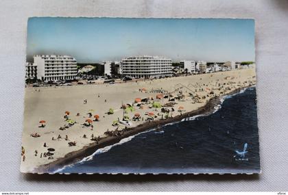 AB413, Cpm, Canet plage, la plage, vue générale, Pyrénées Orientales 66