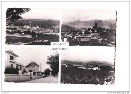 11 CAPENDU Multivue, Souvenir, Vue Générale, ed APA, CPSM 10x15, 1953