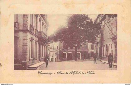 Carte Postale Ancienne - 34 - Capestang - Place de l'Hotel de Ville - Animée - Correspondance - CPA - Voir Scans Recto-V