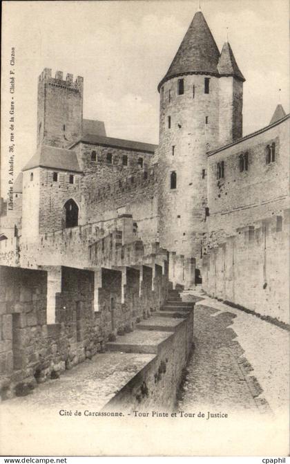 Carcassonne CPA tour pinte et tour de justice
