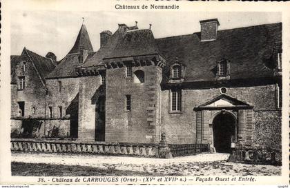 CPA Chateau De Carrouges Face Ouest Entree