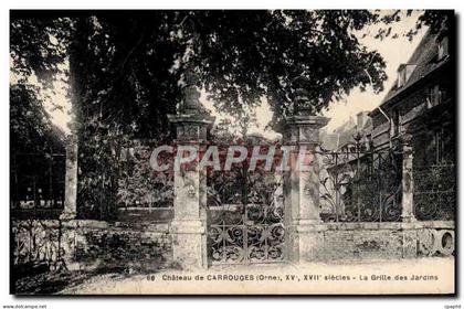 CPA Chateau de Carrouges Orne La Grille des Jardins