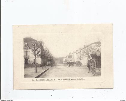 CASTELJALOUX LES BAINS (L ET G) 805 AVENUE DE LA GARE (ATTELAGE CHEVAUX) 1917