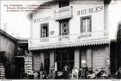 D65 CASTELNAU-MAGNOAC/ Vue Animée * MAISON MONFORT FRERES *RESTAURANT et MAGASIN DE MEUBLES