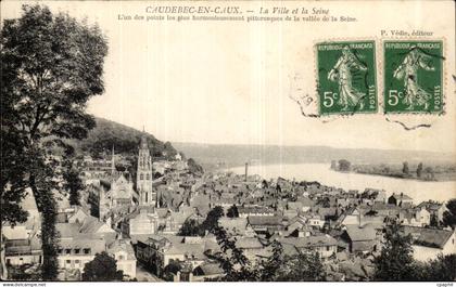 Caudebec en CAux CPA La ville et la Seine