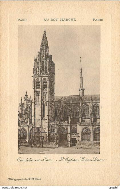 CPA Caudebec en Caux L'eglise Notre Dame
