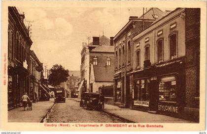 CPA Caudry Imprimerie P. GRIMBERT Rue Gambetta (1392330)