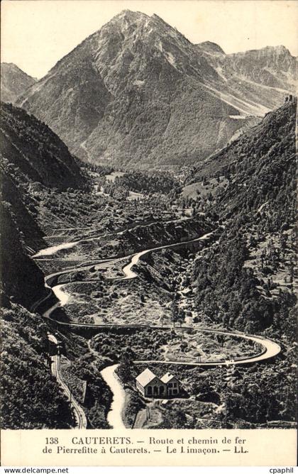 CPA Cauterets Route et chemin de fer de Pierrefitte a Cauterets Le Limacon