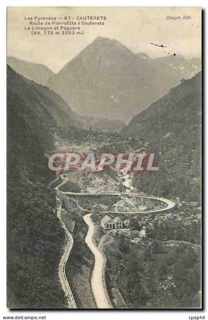 CPA Les Pyrenees Cauterets Route de Pierrefitte a Cauterets