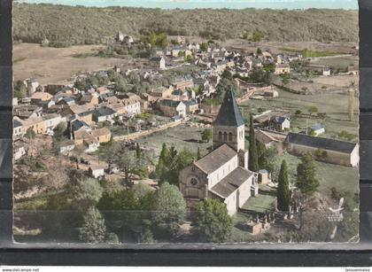 46 - CAZALS - En avion au dessus de ...Cazals - Notre Dame de Cazals et vue générale