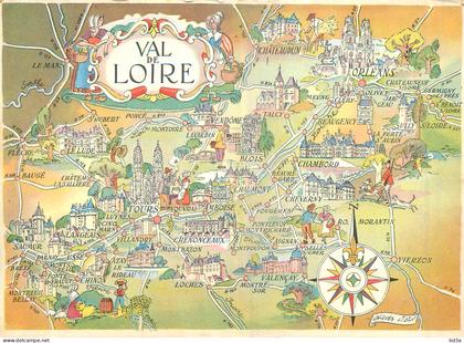 ILLUSTRATION - VAL DE LOIRE - CARTE GEOGRAPHIQUE