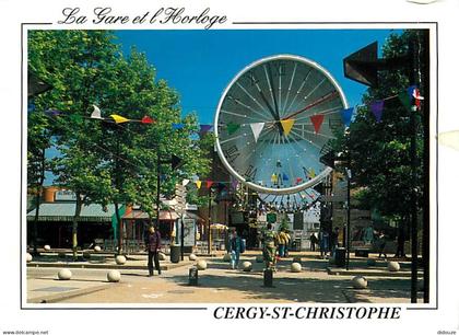Carte Postale - 95 - Cergy Pontoise - La Gare - L'horloge - Etat froissures visibles - CPM - Voir Scans Recto-Verso - Po