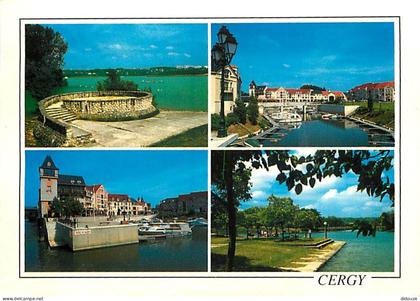 Carte Postale - 95 - Cergy Pontoise - Multivues - Le Port de Cergy et les Étangs - CPM - Voir Scans Recto-Verso - Poscar